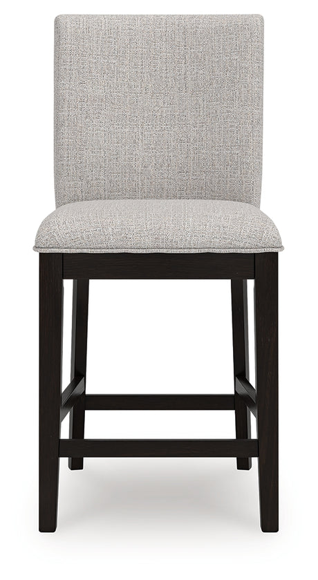 Neymorton Dark Grayish Brown Counter Height Dining Table and 4 Barstools - Ornate Home
