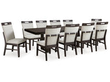 Neymorton Dark Grayish Brown Dining Table w/10 Chairs (Online Special Price) - Ornate Home