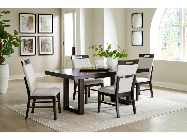 Neymorton Dark Grayish Brown Dining Table w/4 Chairs (Online Special Price) - Ornate Home