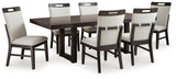 Neymorton Dark Grayish Brown Dining Table w/6 Chairs - Ornate Home