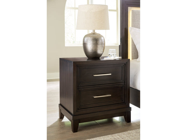 Neymorton Dark Grayish Brown Nightstand - Ornate Home