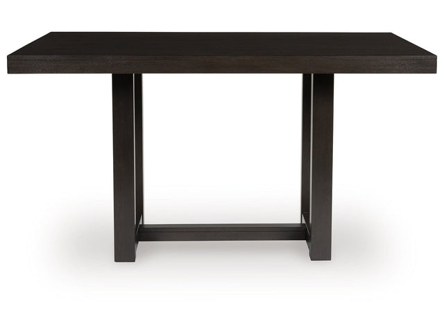 Neymorton Dark Grayish Brown Rectangular Dining Room Counter Table (Online Special Price) - Ornate Home