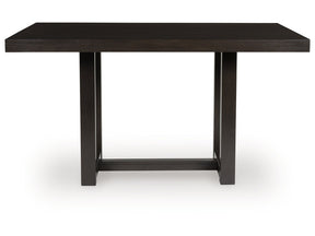 Neymorton Dark Grayish Brown Rectangular Dining Room Counter Table - Ornate Home