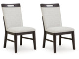 Neymorton Light Gray/Brown Dining Chair ( Set of 2) (Online Special Price) - Ornate Home