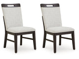 Neymorton Light Gray/Brown Dining Chair (Set of 2) - Ornate Home