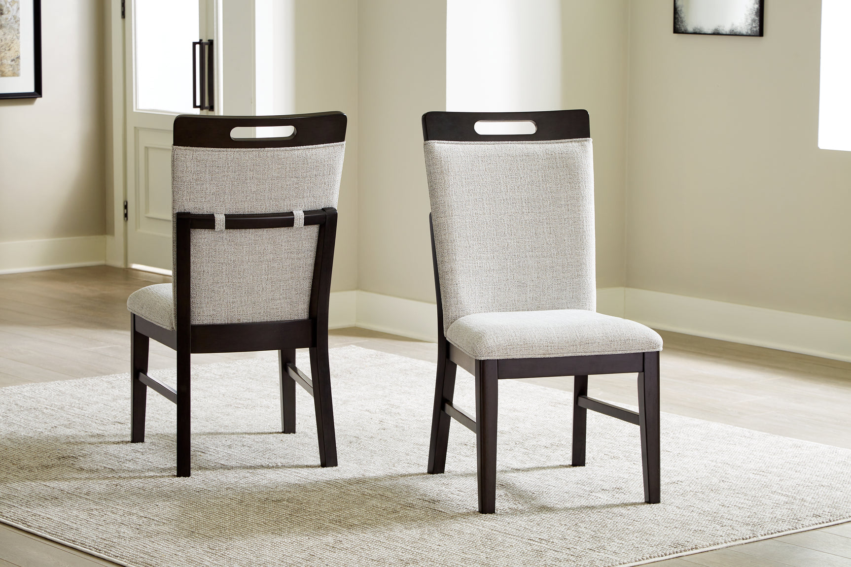 Neymorton Light Gray/Brown Dining Chair (Set of 2) - Ornate Home