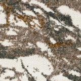 Ngunnawal Cream/Brown Marble Plush Rug - Ornate Home