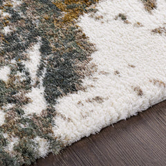 Ngunnawal Cream/Brown Marble Plush Rug - Ornate Home