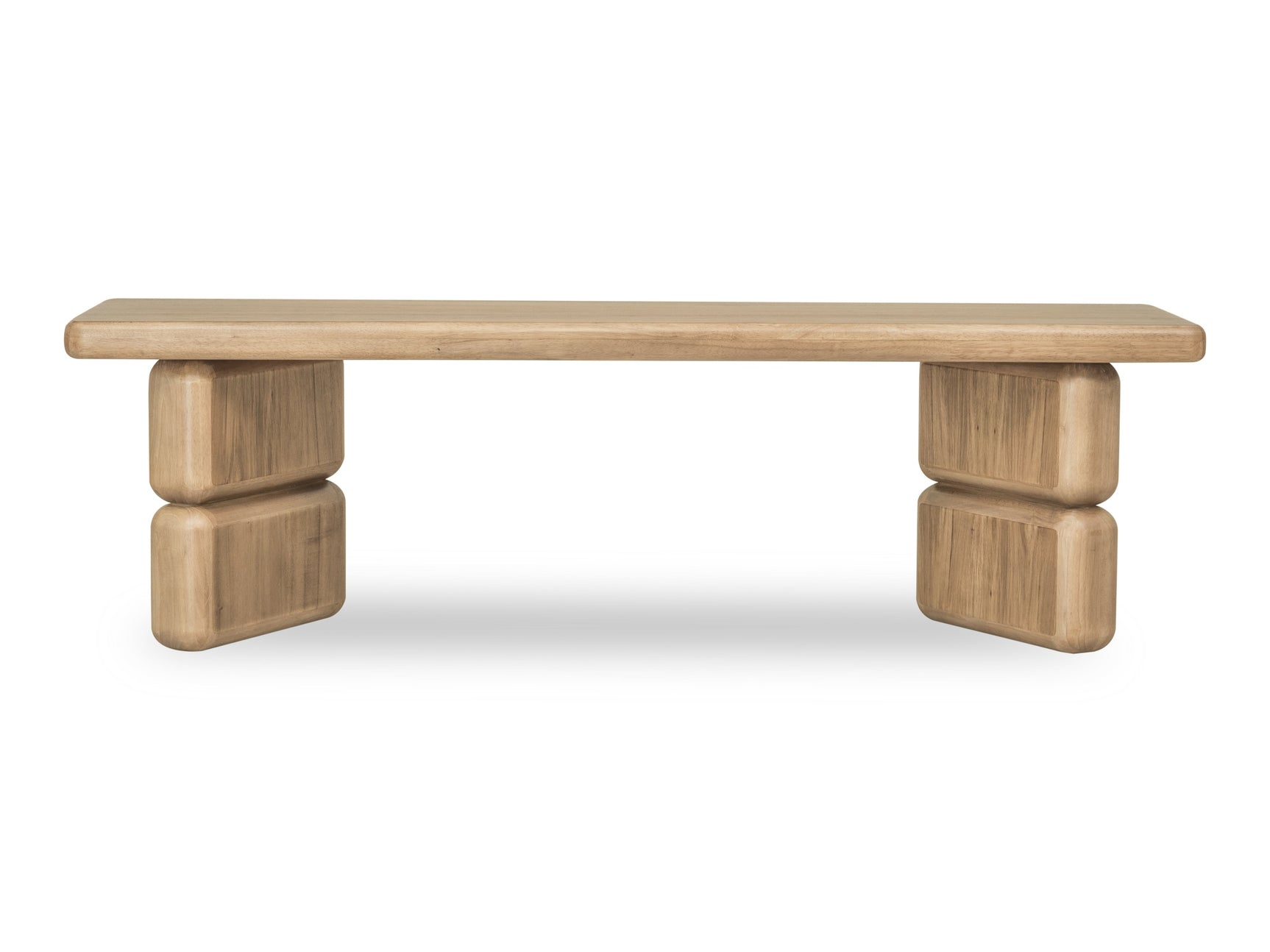 Nia Acacia Wood Dining Bench in Lioness - Ornate Home