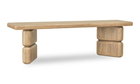 Nia Acacia Wood Dining Bench in Lioness - Ornate Home