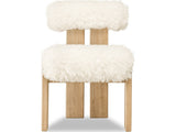 Nia Sheepskin/Lioness Dining Accent Chair - Ornate Home