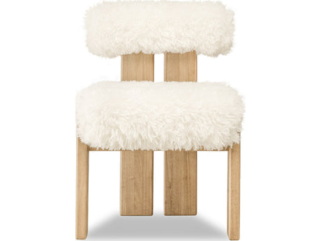 Nia Sheepskin/Lioness Dining Accent Chair - Ornate Home