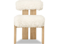 Nia Sheepskin/Lioness Dining Accent Chair (Set of 2) - Ornate Home