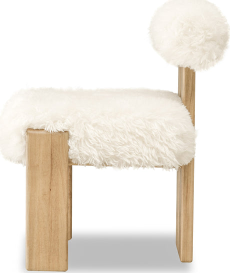 Nia Sheepskin/Lioness Dining Accent Chair (Set of 2) - Ornate Home