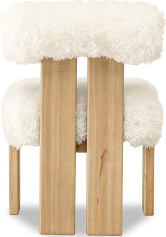 Nia Sheepskin/Lioness Dining Accent Chair (Set of 2) - Ornate Home