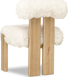 Nia Sheepskin/Lioness Dining Accent Chair (Set of 2) - Ornate Home