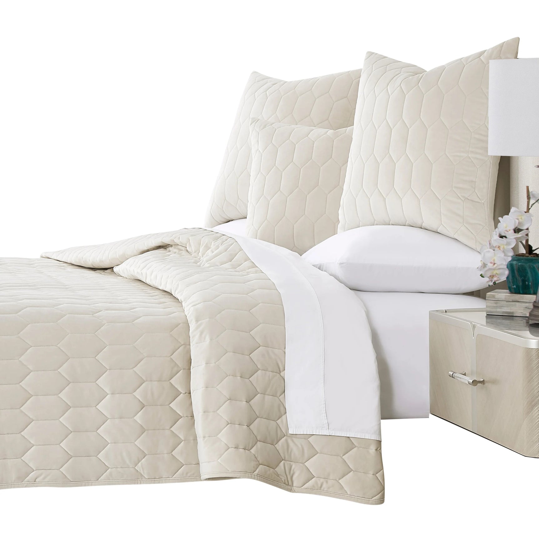 Niagara Sand Quilt Set - Ornate Home