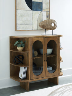 Niall Light Brown Accent Cabinet - Ornate Home