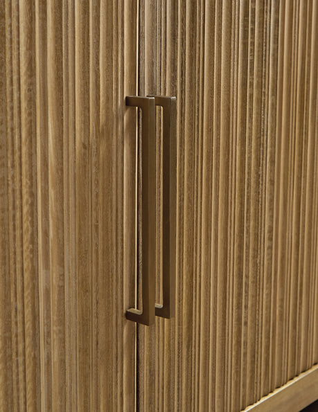 Niam Light Antique Beige Accent Cabinet - Ornate Home