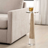 Niari Brown Travertine Drink Table - Ornate Home