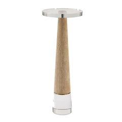 Niari Brown Travertine Drink Table - Ornate Home