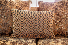 Nicanor Tan/Gold Sofa & Loveseat - Ornate Home