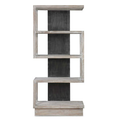 Nicasia Gray/Woodtone Modern Etagere - Ornate Home
