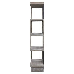 Nicasia Gray/Woodtone Modern Etagere - Ornate Home