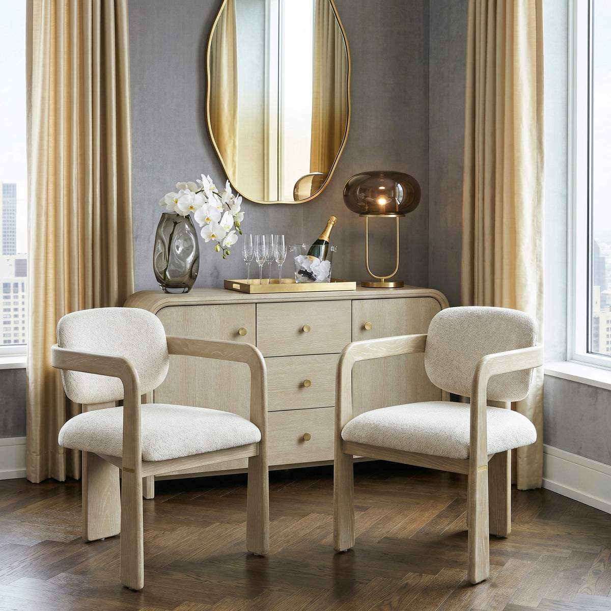Niche Brown Arm Chair - Ornate Home