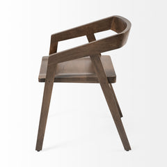 Nicholas Brown Open Back Dining Arm Chair - Ornate Home