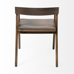 Nicholas Brown Open Back Dining Arm Chair - Ornate Home