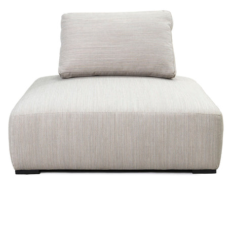 Nico Beige Outdoor Square Lounge Chair - Ornate Home