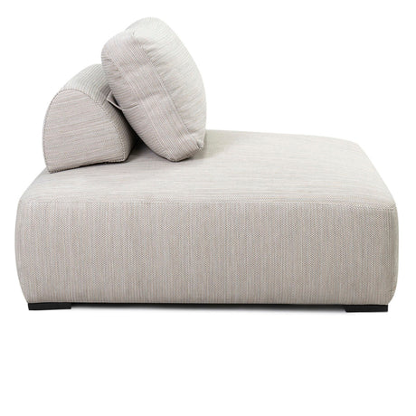 Nico Beige Outdoor Square Lounge Chair - Ornate Home