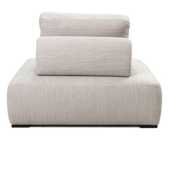 Nico Beige Outdoor Square Lounge Chair - Ornate Home