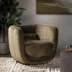 Nico Olive Green Swivel Chair - Ornate Home