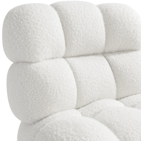 Nico Roz Cerused/White/Cream Fabric Swivel Chair - Ornate Home