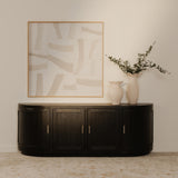 Nicola Black Media Cabinet - Ornate Home