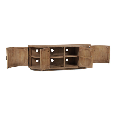 Nicola Natural Media Cabinet - Ornate Home