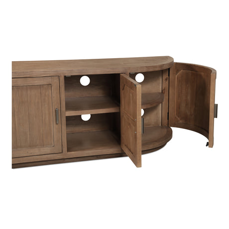 Nicola Natural Media Cabinet - Ornate Home