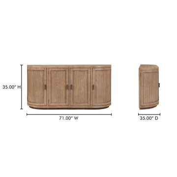 Nicola Natural Sideboard - Ornate Home