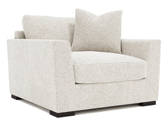 Nicolette White/Cream Fabric Chair 1/2 - Ornate Home