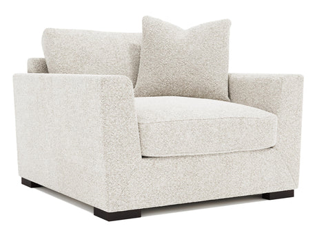 Nicolette White/Cream Fabric Chair 1/2 - Ornate Home