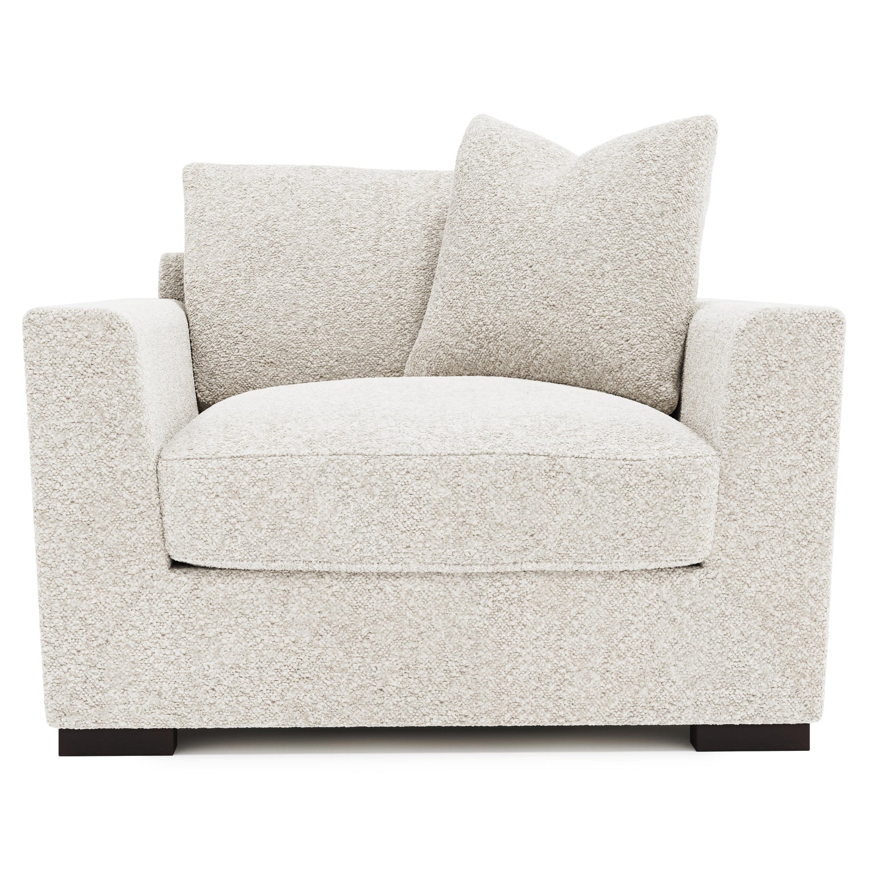 Nicolette White/Cream Fabric Chair 1/2 - Ornate Home