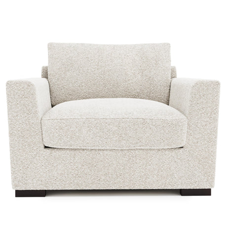 Nicolette White/Cream Fabric Chair 1/2 - Ornate Home