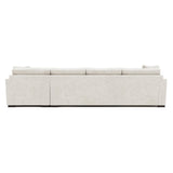 Nicolette White/Cream Fabric Chaise Sectional - Ornate Home