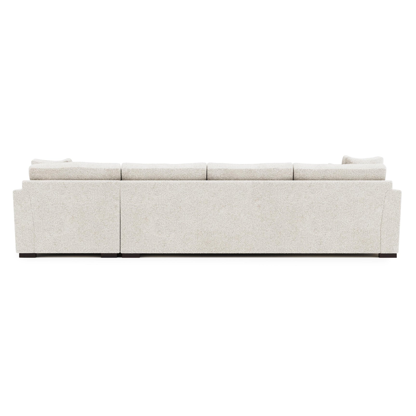 Nicolette White/Cream Fabric Chaise Sectional - Ornate Home