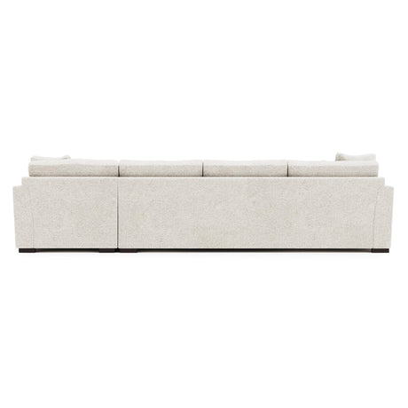 Nicolette White/Cream Fabric Chaise Sectional - Ornate Home