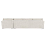 Nicolette White/Cream Fabric Chaise Sectional - Ornate Home