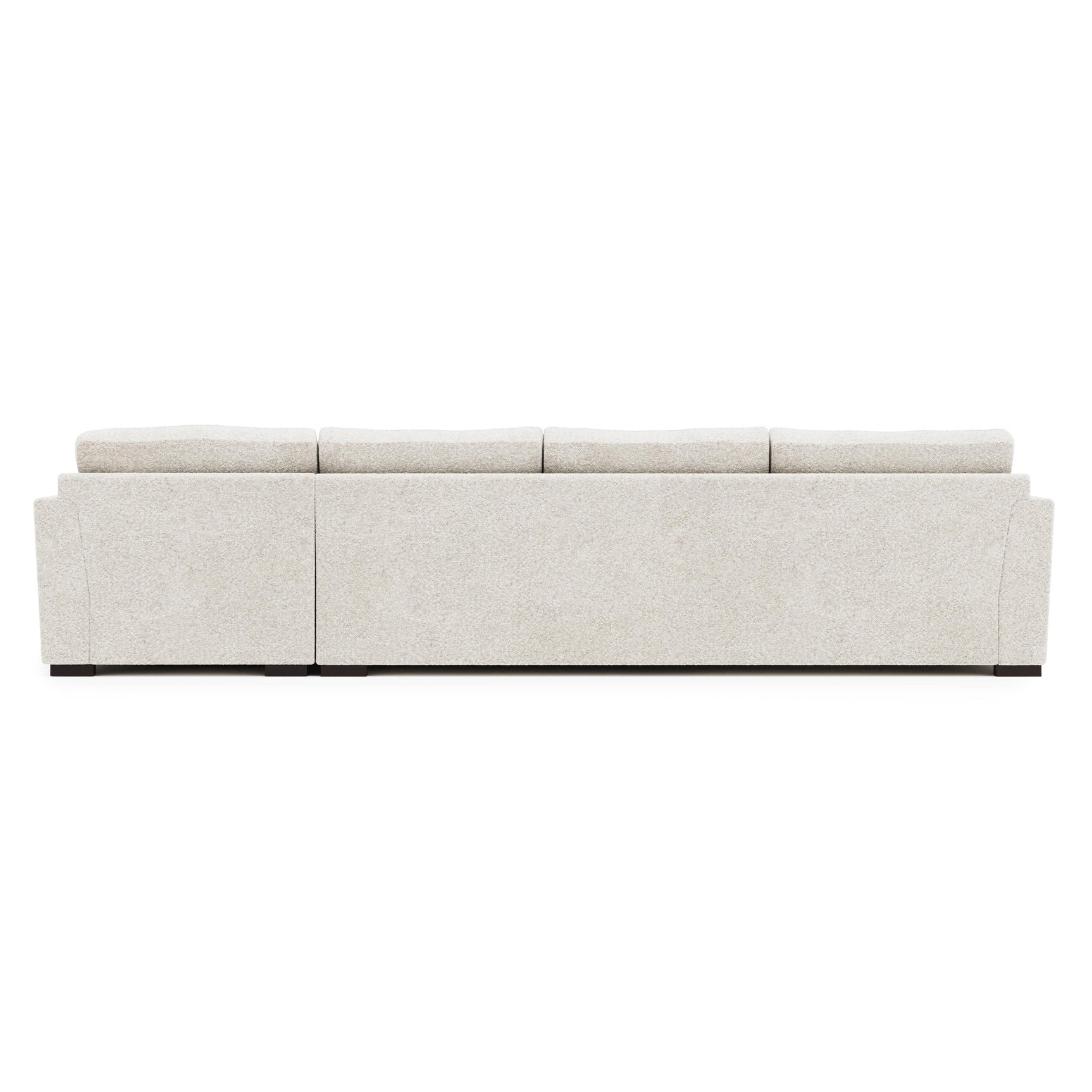 Nicolette White/Cream Fabric Chaise Sectional - Ornate Home