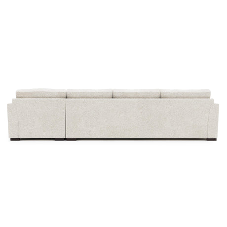 Nicolette White/Cream Fabric Chaise Sectional - Ornate Home